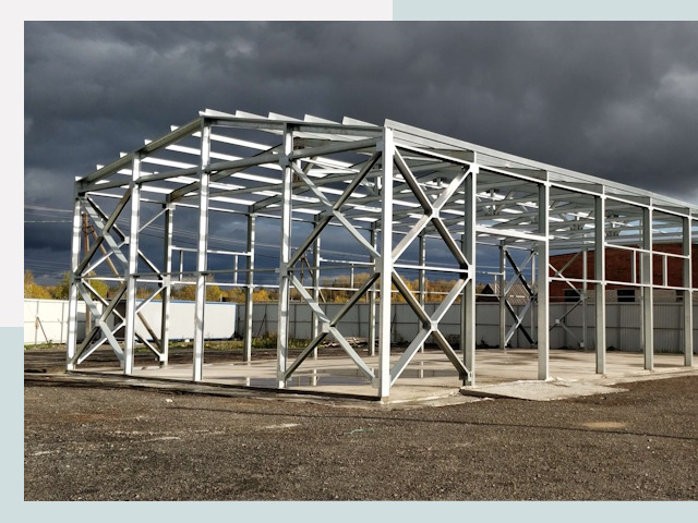 Двускатные ангары в Железногорск от 613 руб. за квадрат