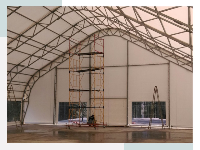 Шатровые ангары в Железногорске