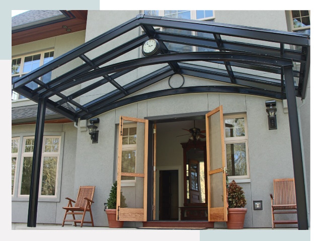 Козырьки металлические в Железногорске