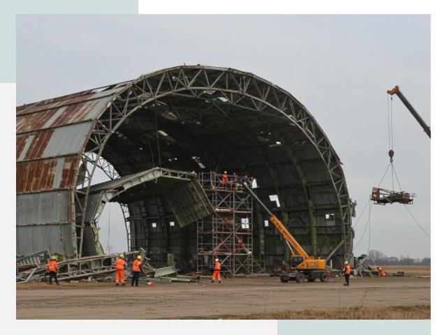 Демонтаж ангаров в Железногорске
