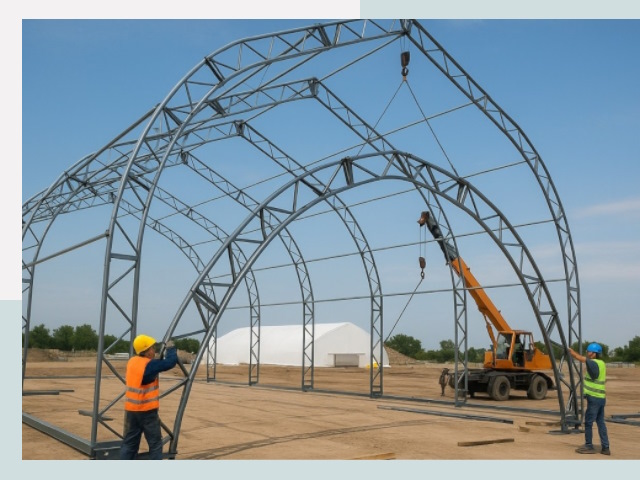 Монтаж ангаров в Железногорске от 613 руб. - Надежно и быстро